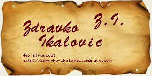 Zdravko Ikalović vizit kartica